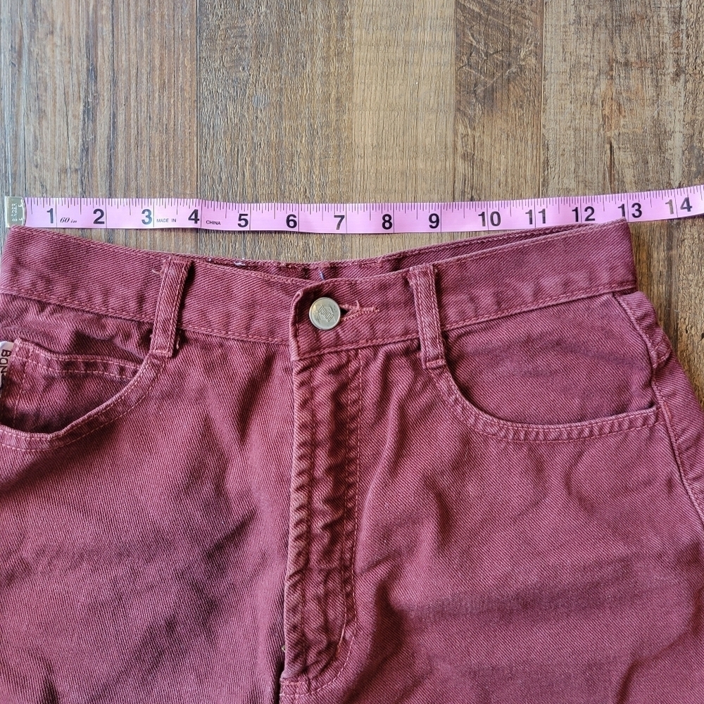 Vintage 90s Y2K BONGO Red High Waist Jean Shorts - Picture 7 of 9